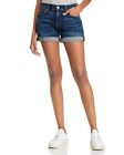 7 FOR ALL MANKIND ​Mid-Rise Denim Shorts Women's 32 Blue Button Zip Closure