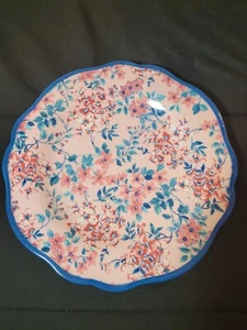 Pioneer Woman PRETTY POSIES 8.75” Salad Plate Pink Blue Floral Scalloped - Picture 1 of 9