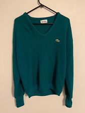 Vintage Lacoste Izod ILGWU Union Made in USA Green V-Neck Sweater - Men's XLarge