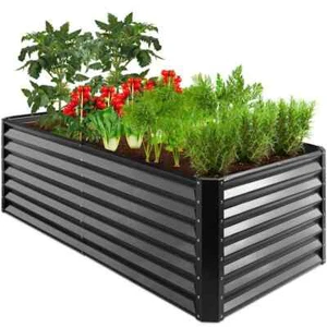 6 x 3 x 2 ft. Outdoor Garden Vegetable Flower Herb Grow Steel Raised Bed Planter - Picture 1 of 7