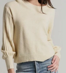 $186 J.O.A. Women's Beige Oversized Pullover Long Sleeve Sweater Sweatshirt XS - Picture 1 of 1
