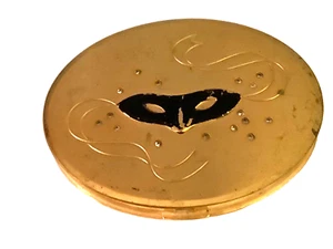 🔵 1940s DOROTHY GRAY MASQUERADE MASK RHINESTONES RIBBON COMPACT Vintage REDUCED - Picture 1 of 8