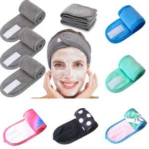 Adjustable Facial Hairband Makeup Head Band Toweling Hair Wrap Shower Cap Ban} - Picture 1 of 19