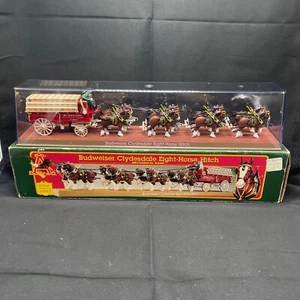 1995 ERTL Budweiser Clydesdale Eight Horse Hitch Mechanical Bank New Cracked - Picture 1 of 22