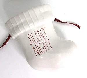 Weihnachtsstrumpf Rae Dunn STILLE NACHT Bauernhaus Kunsthandwerk Weihnachten NEU - Bild 1 von 4