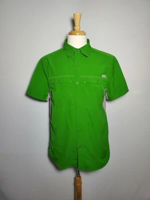 Merrell Selectwick Shirt Mens Size Medium Green Button Down Short Sleeve Hiking. - Image 1 of 4