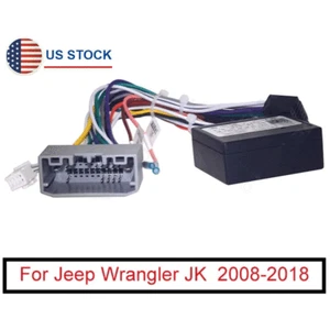 16Pin Wiring Harness Adapter w/ Canbus Box For Jeep Wrangler JK 2008-2018 Stereo - Picture 1 of 7