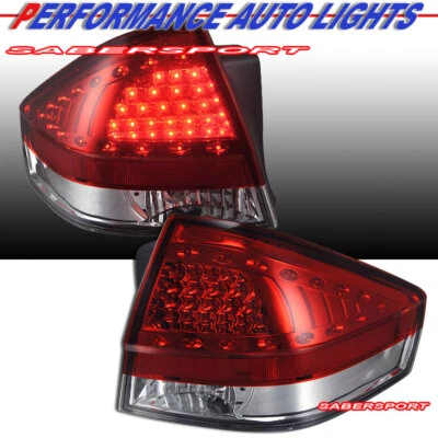 Juego de pares de luces traseras LED rojas transparentes para Ford Focus 2008-2011 sedán cupé Foto 1 de 2