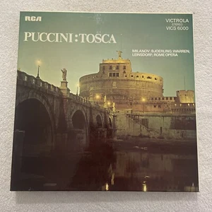 RCA VICS 6000 Puccini Tosca Milanov Bjoerling Leinsdorf Rome Opera 2xLP NM/EX  - Picture 1 of 11