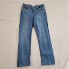 Levis Jeans Womens 29 Blue Denim Stretch Wedgie Straight Leg Button Fly 30x27