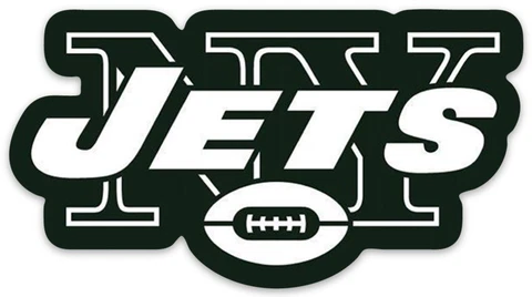 New York Jets logo type with football Die-Cut MAGNET Cover