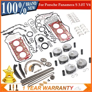 Engine Rebuild Overhaul Piston Gasket Timing Kit For Porsche Panamera S 3.0T V6 - Bild 1 von 22