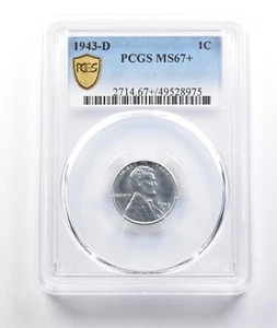 1943-D Lincoln Wheat Cent MS67+ PCGS *5584 - Picture 1 of 3