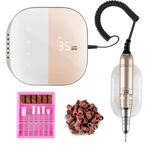 35000RPM Electric Rechargeable Nail Drill Machine Manicure Nail Files Salon Home - Picture 1 of 12