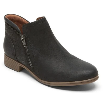 Cobb Hill Womens Crosbie Ankle Bootie US 8 Wide EU 39 Black Leather NIB - Image 1 of 4