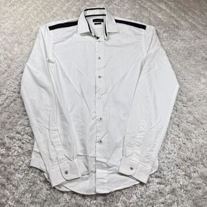 Zara Man Dress Shirt Men's Small Slim Fit White Contrast Detail Date Party Work - Picture 1 of 10