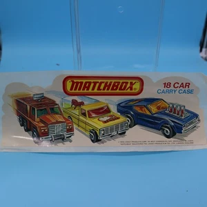 Vintage 1976 Matchbox 18 Car Carry Case Sticker Unused 12 inches great display - Picture 1 of 4