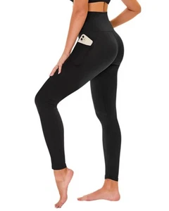 High Waisted Leggings for Women - No See Through Tummy Novelty Workout Yoga P... - Picture 1 of 5