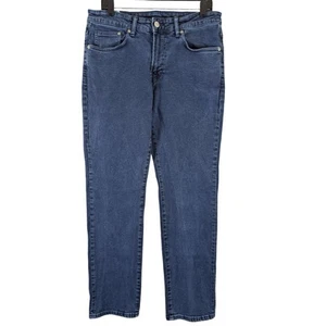 Jeans H&M gamba dritta regular fit denim lavaggio scuro uomo taglia 33x34 vestibilità 33x30 - Foto 1 di 9