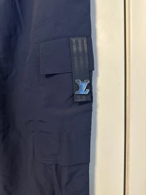 Calça cargo técnica masculina Louis Vuitton tamanho 52 (36 cintura) feita para poli do Japão - Imagem 1 de 4