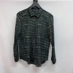 The Kooples Dark Grey Abstract Patterned Shirt Size M - Picture 1 of 7