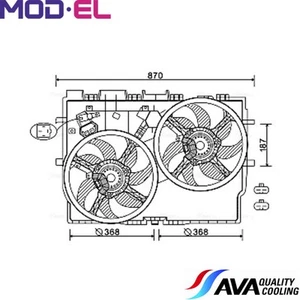 FAN RADIATOR FT7585 FOR FIAT 1342690080 1358010080 1358062080 1393270080 - Picture 1 of 6