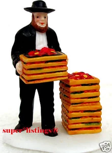 Dept. 56 Amish Family Farmer Without Mustache & Crates Of Apples New England 594 - Picture 1 of 3