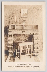 RPPC Lindbergh Desk Paper House Pigeon Cove MA Real Photo c1926-1940s Postcard - Picture 1 of 2