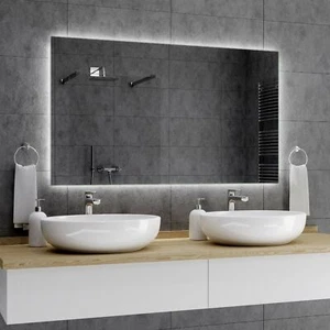 DUBAI Badspiegel mit LED Beleuchtung Wandspiegel Badezimmerspiegel nach Maß A01 - Bild 1 von 6