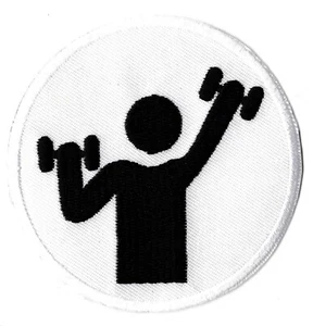 Écusson patche fitness musculation sport patch thermocollant brodé badge  - Picture 1 of 2