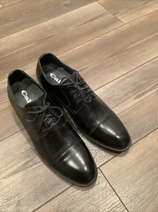 7.5 Para hombres) CALTO - 3” Altura Elevador Negro Puntera Zapatos Usados Una Vez - Imagen 1 de 9