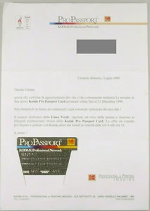 PRL) KODAK PRO PASSPORT RARA CARD ANNI 1990 FOTOGRAFIA PHOTOGRAPHIE PHOTO      - Picture 1 of 2
