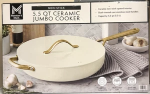 Cocina Jumbo Cerámica Antiadherente Member's Mark 5,5 Cuartos de galón, Crema - Imagen 1 de 1