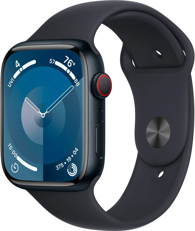 Apple Watch Series 9 45mm Aluminum Case with Sport Band - Midnight (GPS