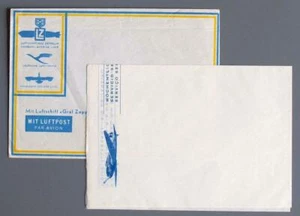 ALEMANIA DÉCADA DE 1930 ZEPPELIN, Como Nuevo Original Papelería Cubierta de Correo Aéreo + Hoja de Cartas!¡! - Imagen 1 de 3