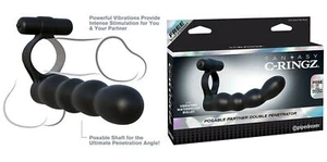 Anello fallico vibrante con strap on fantasy c-ringz posable partner double pene - Picture 1 of 6