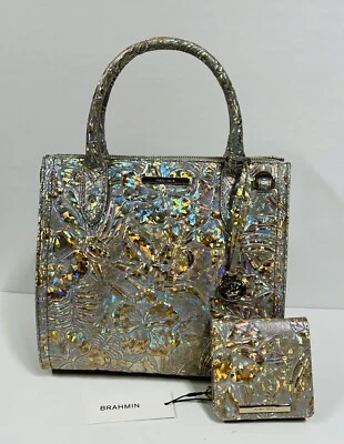 Brahmin Small Caroline Honey Brown Sonic Satchel and Jane Wallet NWT - Image 1 of 4