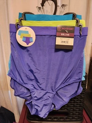 No Boundaries 3-Pair Women's Boyshort Panties Mesh Sides Sz XXL 19 BNWT - Image 1 of 4