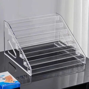 7-Tier Acrylic Display Stand Shelf Organizer For Graded Trading Baseball Cards - Picture 1 of 5