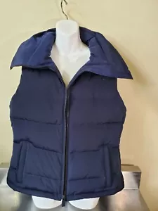 NEW Talbots Womens Navy Blue Puffer Vest Duck Down Feathers Soft Size Medium - Picture 1 of 6