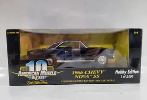 2001 Ertl American Muscle 10 Years: 1966 Chevy Nova SS Black, Hobby Edition 1/18 - Picture 1 of 8