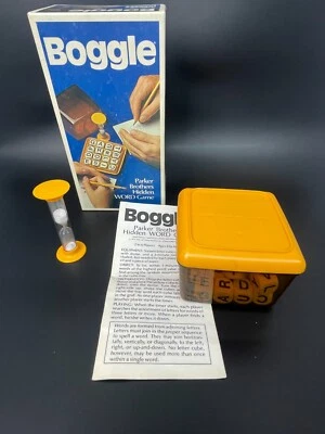Vintage 1976 Boggle Parker Brothers Hidden Word Game 2 to 6 Players Ages 8+ USED - Image 1 of 4