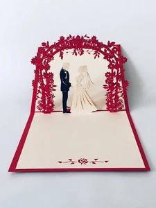 Brautpaar 4, 3D-Klappkarten, Pop-up Karten, Glückwunschkarte - Bild 1 von 3