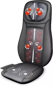 Massaggiatore Schiena Collo Shiatsu con Calore Schienale Completo Impastare Sedia a Rotelle Shiatsu Pad - Foto 1 di 9