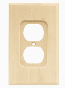 64666 Brainerd Wood Square 1-Gang Light Wood Single Duplex Wandplatte 20713 - Bild 1 von 1