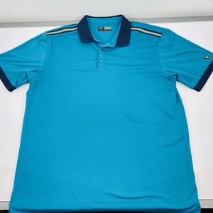 CALLAWAY OPTI-DRI Mens Sz XL Blue Polyester Stretch Casual Golf Polo Solid Shirt - Picture 1 of 9