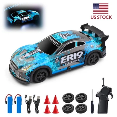 WLtoys 22206 1/22 4WD RC Drift Car (Blue),15KM/H, with LED Light and 2 Batteries - Image 1 of 4