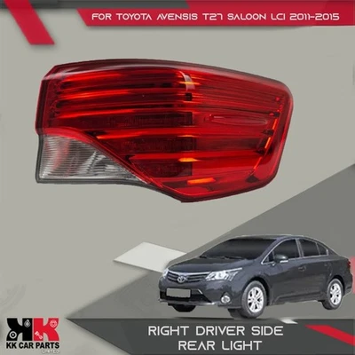 TOYOTA AVENSIS T27 MK3 LCI SALOON 2011-2015 RIGHT DRIVER REAR TAIL LIGHT LED OEM - Image 1 of 4