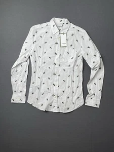 Goodfellow & Co Men's Long Sleeve Button Down Slim Fit Reindeer Print SMALL - Picture 1 of 12