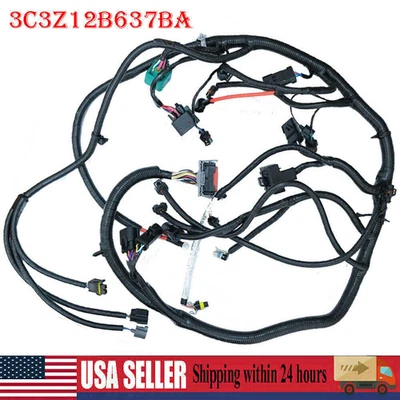Arnés de cableado del motor 3C3Z12B637BA 03 2004 para Ford Super Duty F250 F350 6,0 L Foto 1 de 4